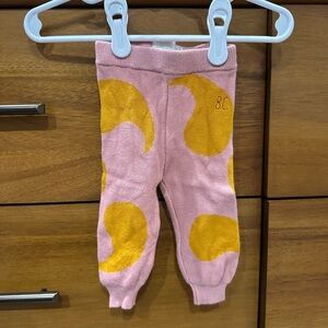 Bobo Choses Pink Joggers with Yellow Accents